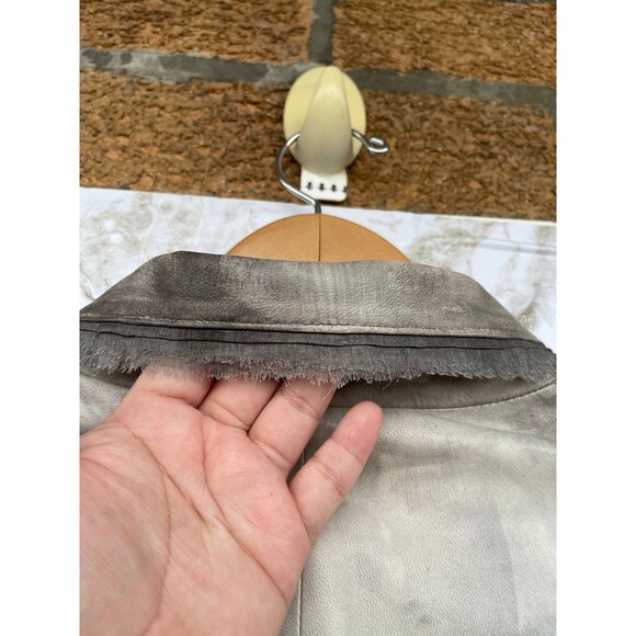 Nigel Preston & Knight Hand-Painted
Lamb Leather Linen Blazer Jacket Gray
Size M - Picture 11 of 15